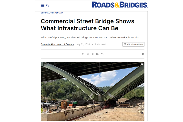 Roads & Bridges Feature Article "Commercial Street Bridge Shows What Infrastructure Can Be"